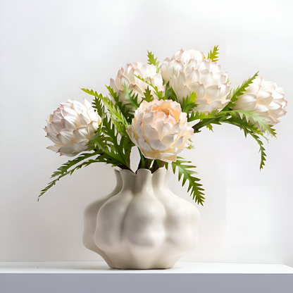 Stilvolle Cremefarbene Granatapfel Vase – Elegante Keramik für Einzigartige Akzente 3