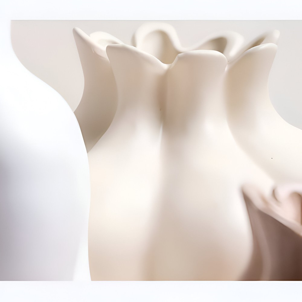 Stilvolle Cremefarbene Granatapfel Vase – Elegante Keramik für Einzigartige Akzente 7