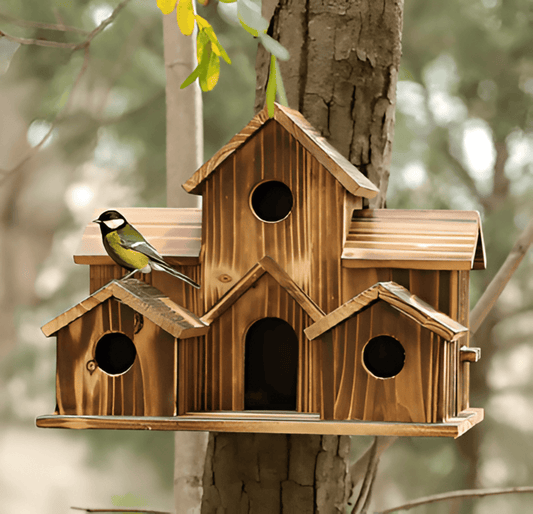 Sylion Hängendes Holzvogelhaus – Gemütlicher Rückzugsort Für Vögel 0