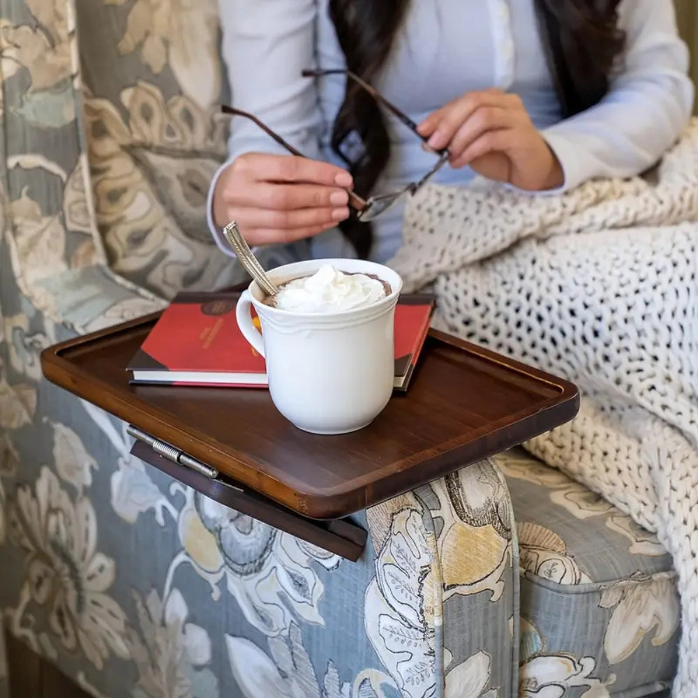Verstellbarer Bambus-Tabletttisch – Stilvolle Lösung Für Snacks Und Getränke 3