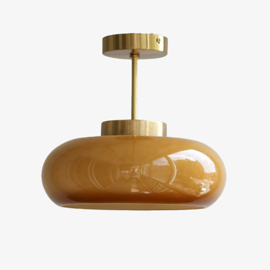 **Vintage-Deckenleuchte Mit Geometrischem Glasschirm** – Stilvolle Lichtquelle Für Jeden Raum 0