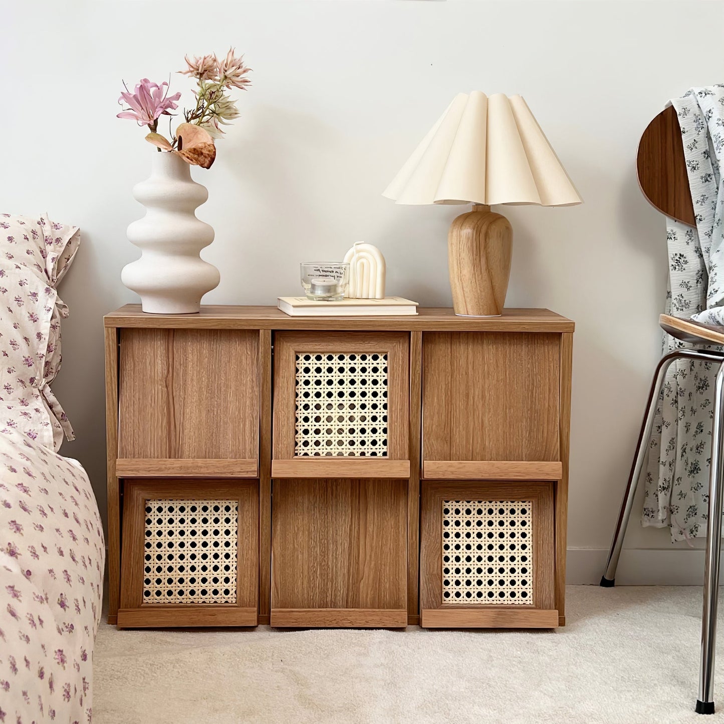 Vintage Fluted Beige Tischlampe – Stilvolle Beleuchtung Für Ihr Zuhause 3