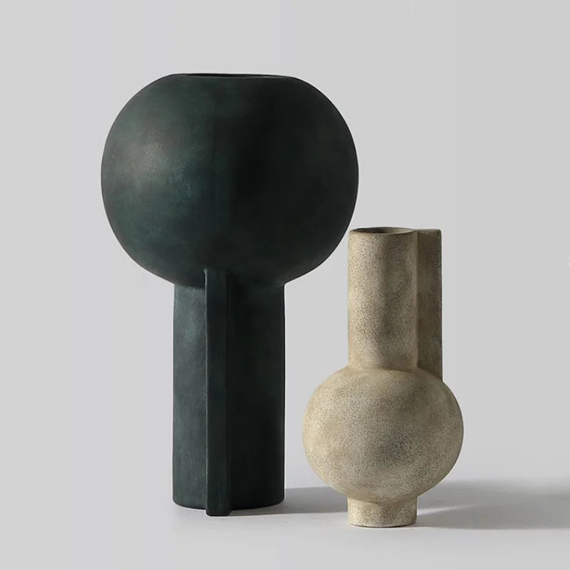 **WABI-SABI-STIL KERAMIKVASE – Handgefertigte Kunst für Ihr Zuhause** 2