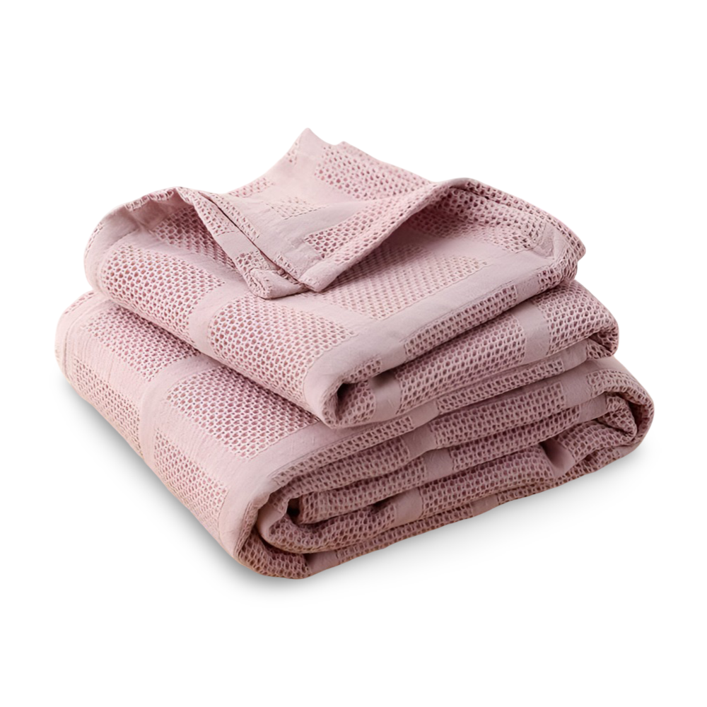 WaffleCloud Baumwoll Plaid Decke – Atmungsaktive Kuschelige Wärme für Jede Jahreszeit 0