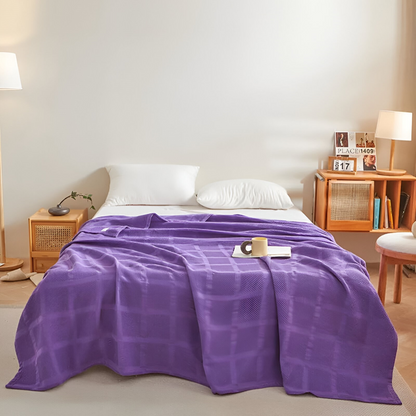 WaffleCloud Baumwoll Plaid Decke – Atmungsaktive Kuschelige Wärme für Jede Jahreszeit 4