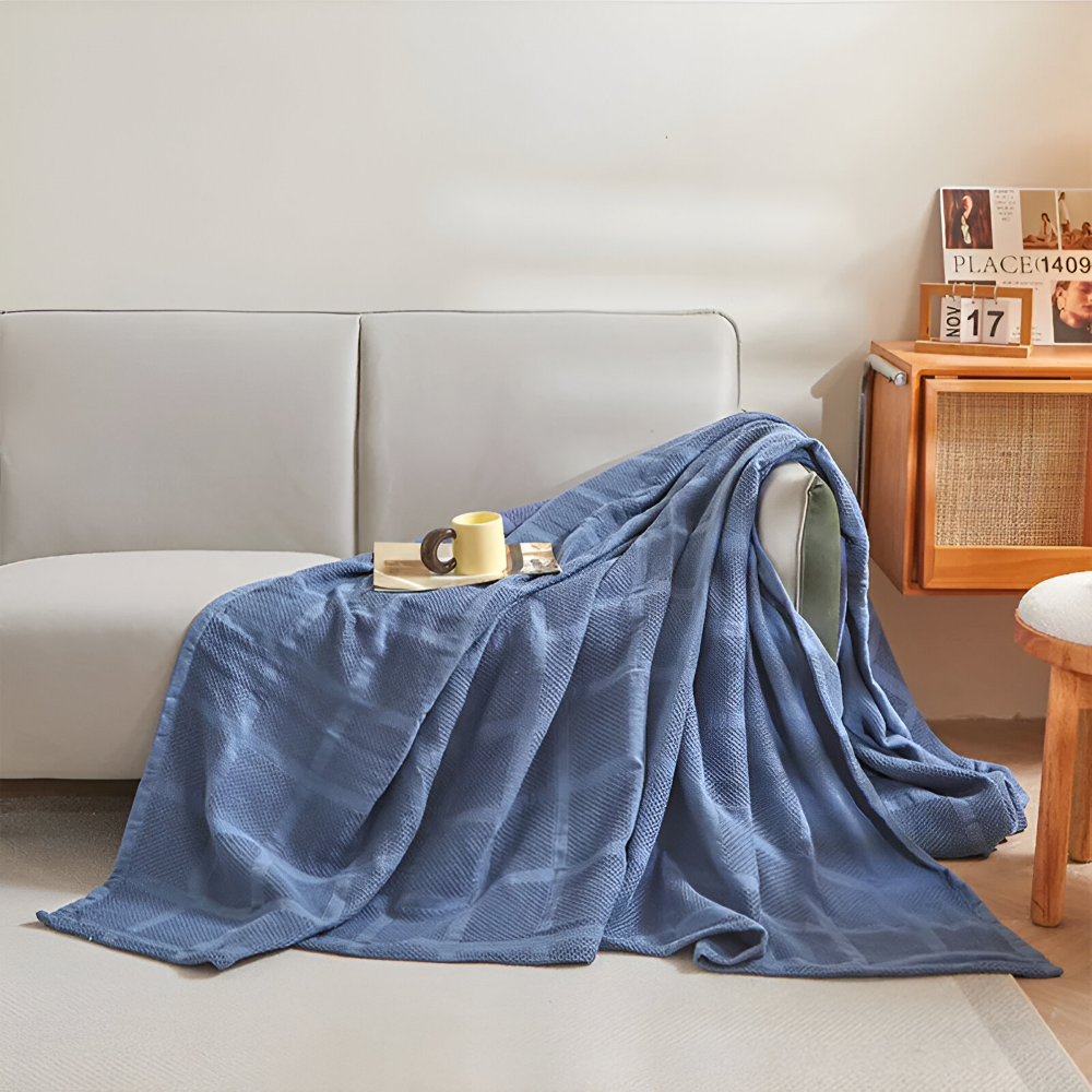 WaffleCloud Baumwoll Plaid Decke – Atmungsaktive Kuschelige Wärme für Jede Jahreszeit 7