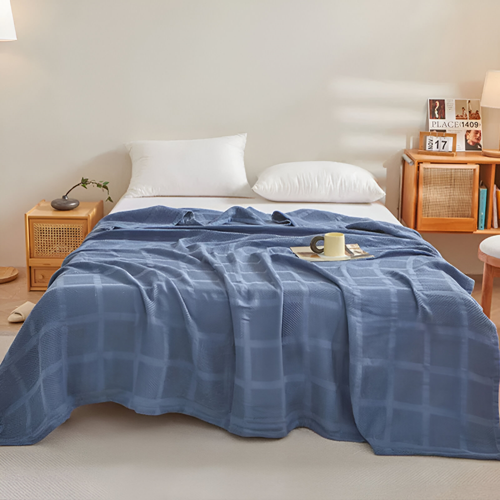 WaffleCloud Baumwoll Plaid Decke – Atmungsaktive Kuschelige Wärme für Jede Jahreszeit 8