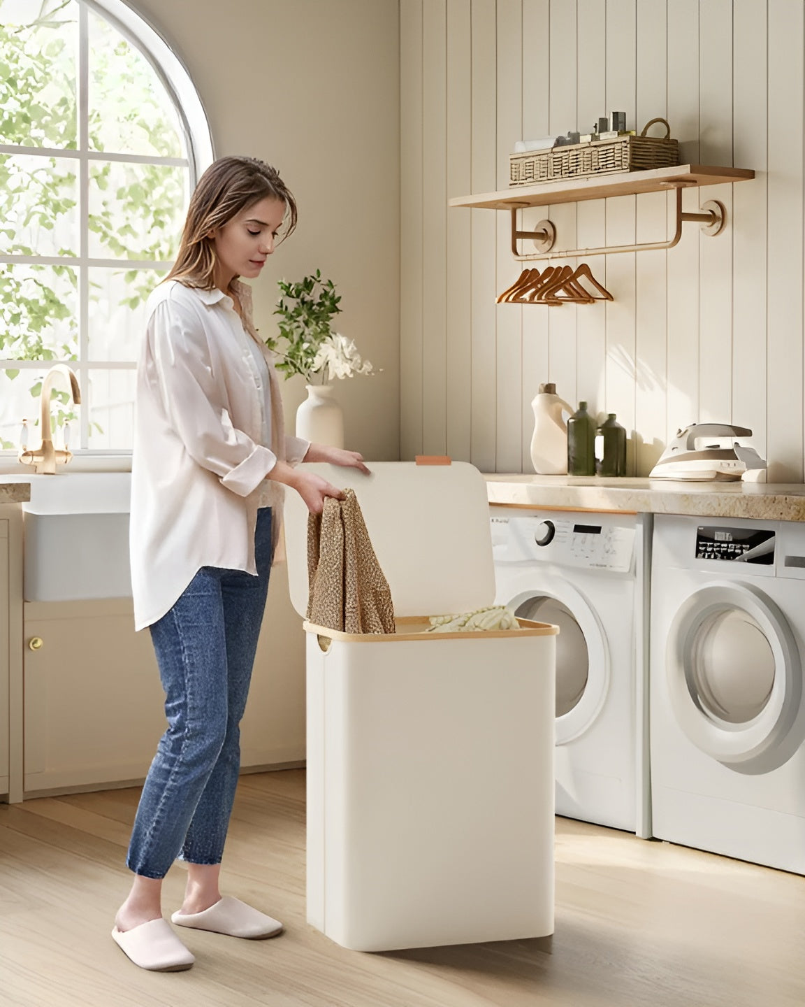 Wäschekorb 150L Mit 3 Fächern – Praktische Wäscheorganisation Für Jede Familie 1