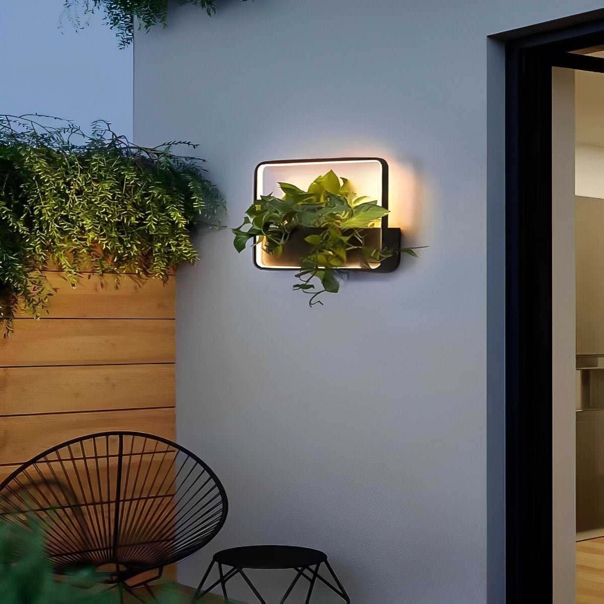 Wasserdichte Solar LED Außenwandleuchte Pflanzen Topf – Stilvolle Beleuchtung für Einladende Außenbereiche 10