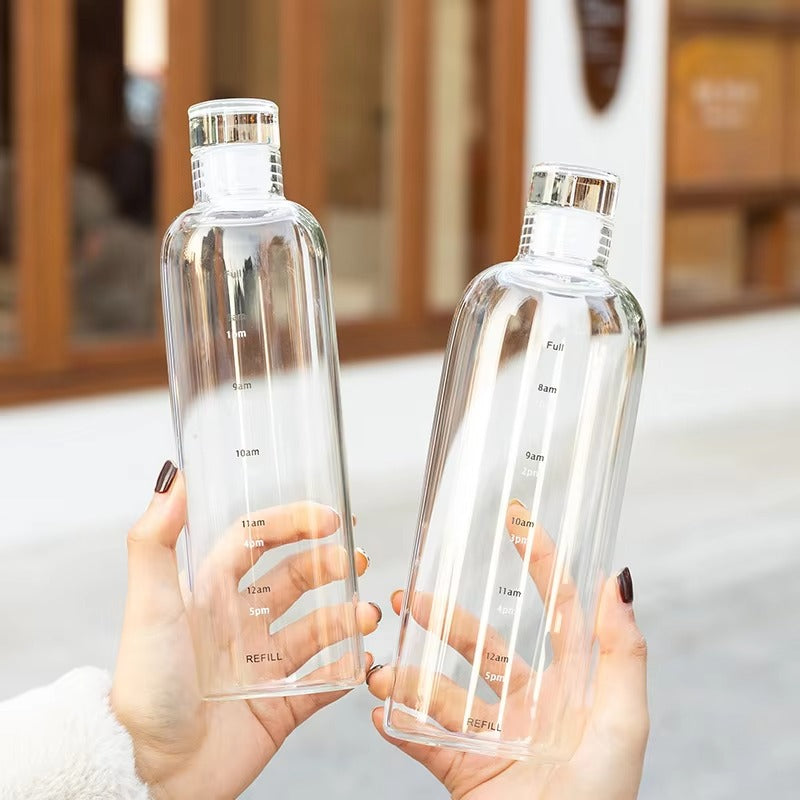 Wasserflasche Mit Zeitmarkierung – Ideal Für Gesunde Hydration 0