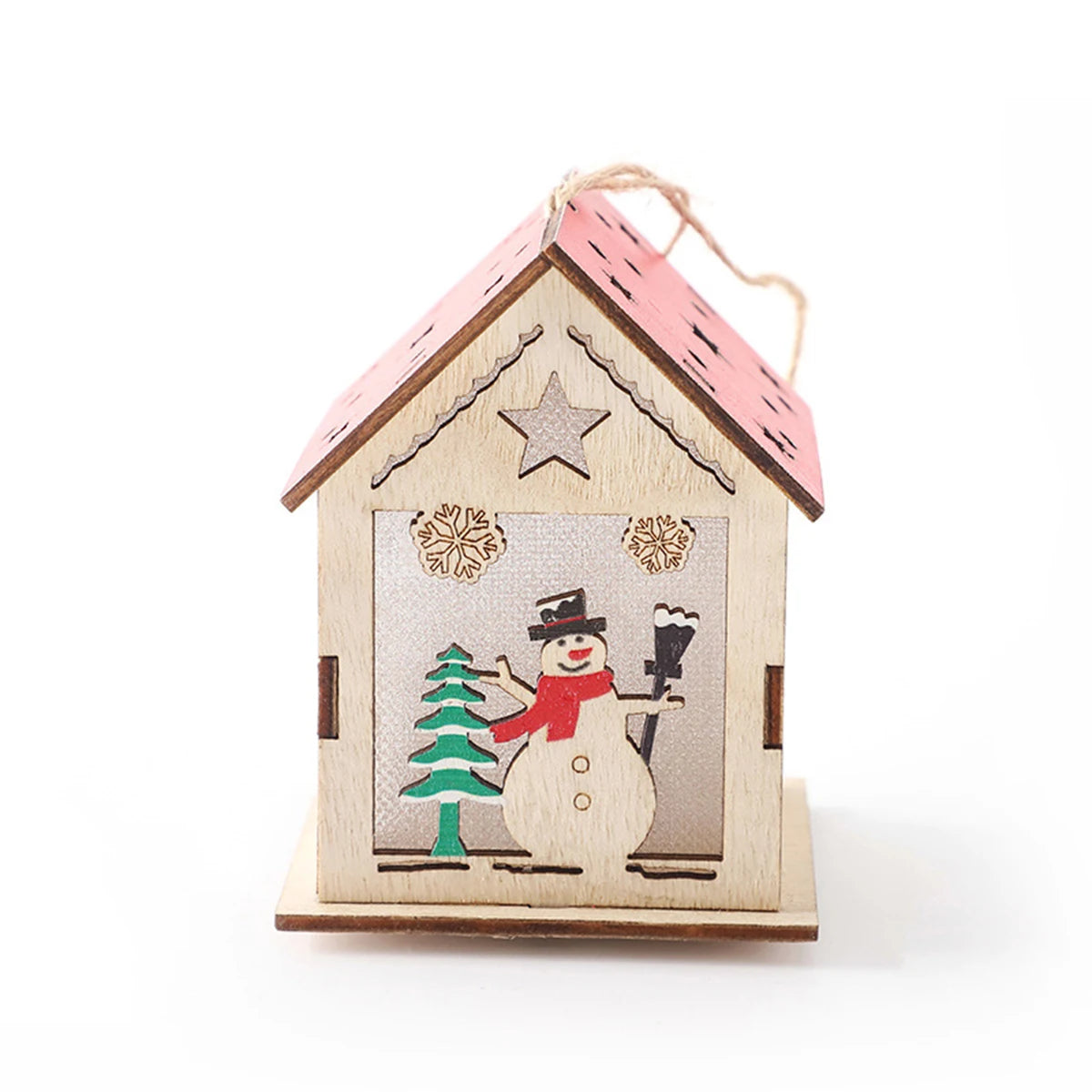 Weihnachtlicher Holz Anhänger Kabine – Festliche Beleuchtung Mit Warmem Glanz 3