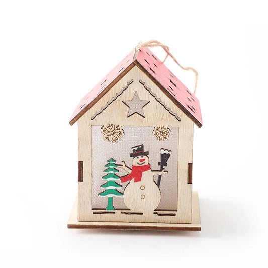 Weihnachtlicher Holz Anhänger Kabine – Festliche Beleuchtung Mit Warmem Glanz 3