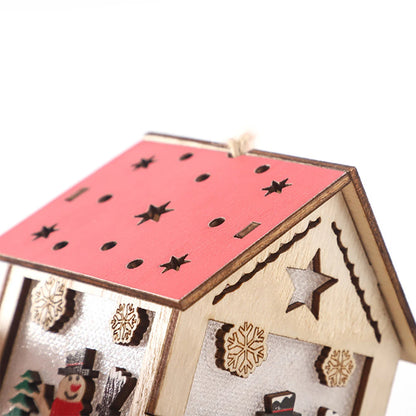 Weihnachtlicher Holz Anhänger Kabine – Festliche Beleuchtung Mit Warmem Glanz 4