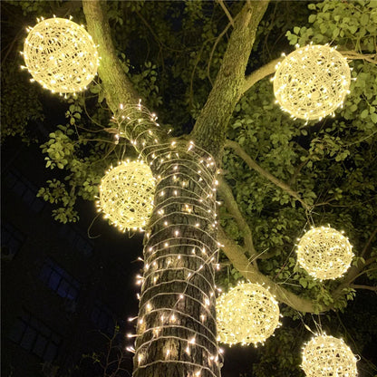 Weihnachts-LED-Rattan-Kugelgirlande – Festliche Lichterkette Für Ihren Außenbereich 6
