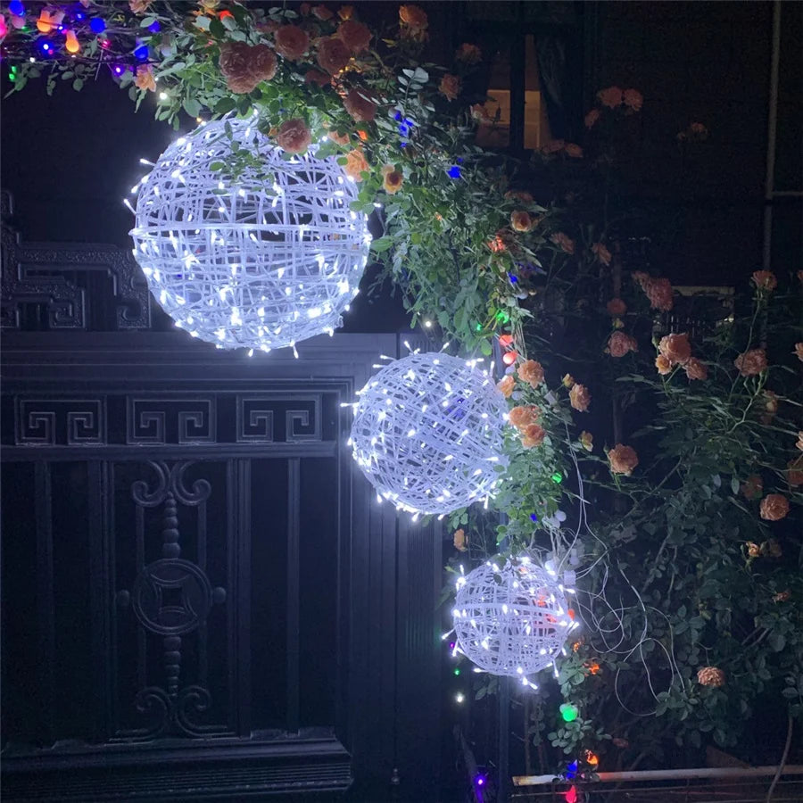 Weihnachts-LED-Rattan-Kugelgirlande – Festliche Lichterkette Für Ihren Außenbereich 8