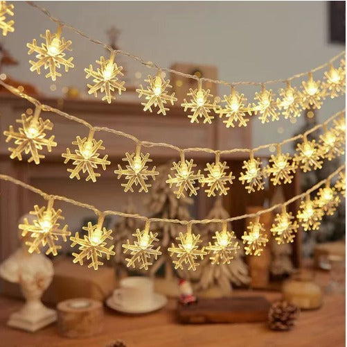 Weihnachtsbeleuchtung Schneeflocke – Festliche LED-Girlande Für Gemütliche Stimmung 1