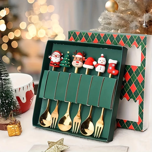 Weihnachtsgabel und Löffel Set – Festliche Atmosphäre für Besondere Anlässe 0