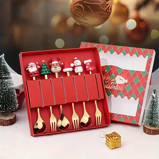 Weihnachtsgabel und Löffel Set – Festliche Atmosphäre für Besondere Anlässe 1