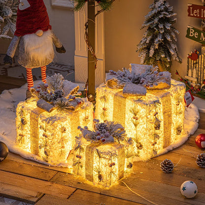 Weihnachtsglühen Geschenkboxen 3er Set – Stilvolle Präsentation für Festliche Anlässe 0