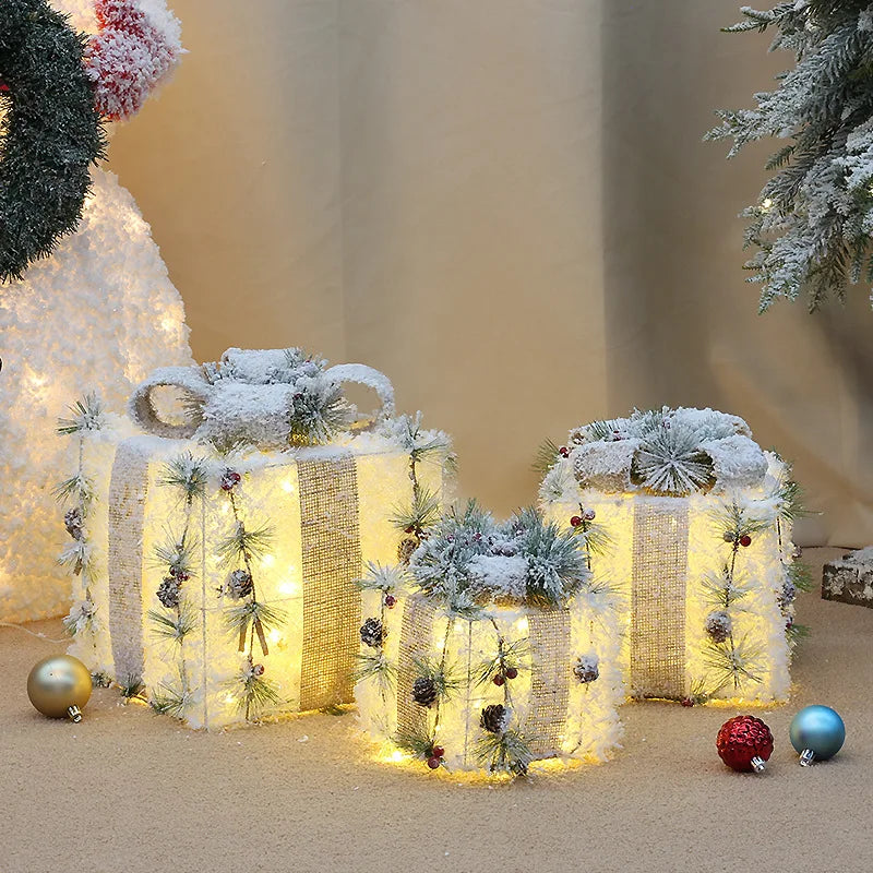 Weihnachtsglühen Geschenkboxen 3er Set – Stilvolle Präsentation für Festliche Anlässe 2
