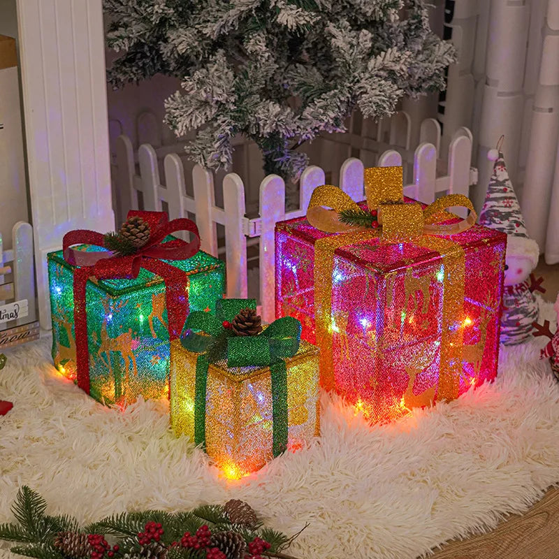 Weihnachtsglühen Geschenkboxen 3er Set – Stilvolle Präsentation für Festliche Anlässe 6