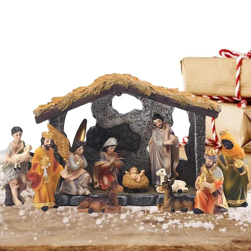 Weihnachtskrippe Set 12PCS – Exquisite Figuren Für Festliche Stimmung 2