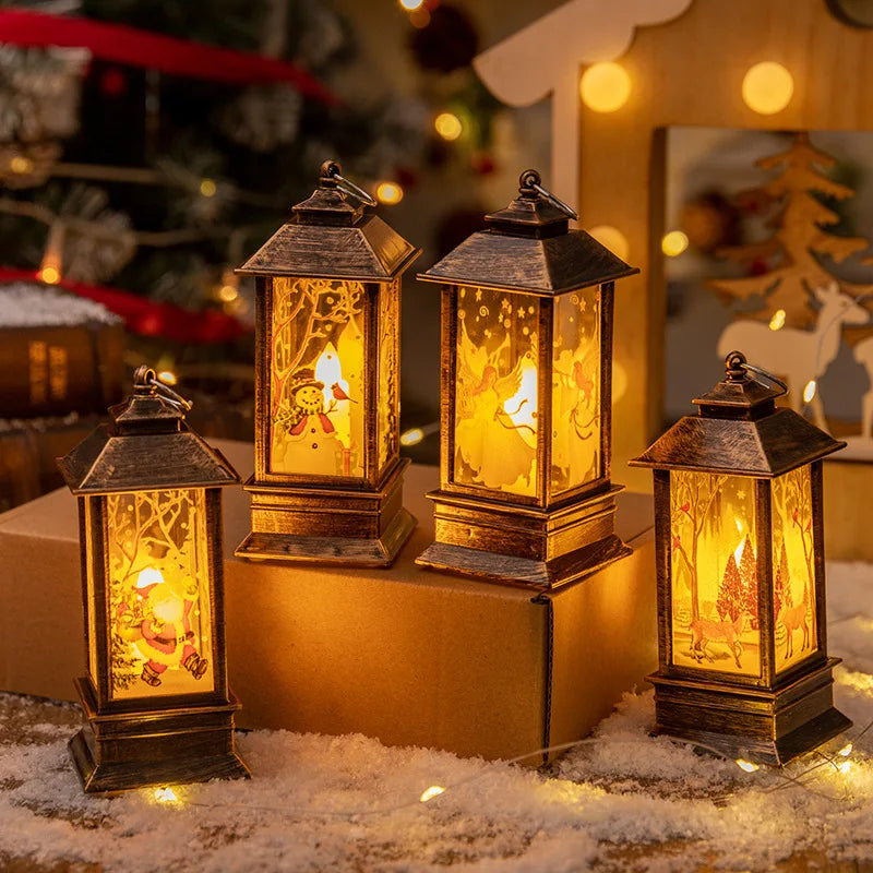 Weihnachtslaterne Elch Schneemann – Stimmungsvolles Licht für Festliche Momente 1