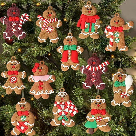Weihnachtsplätzchen-Ornamente Set – Süße Silikon-Dekoration für Festliche Stimmung 0
