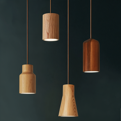 WoodTube Pendelleuchte Holz Modern – Elegante Atmosphäre für Ihr Esszimmer 1