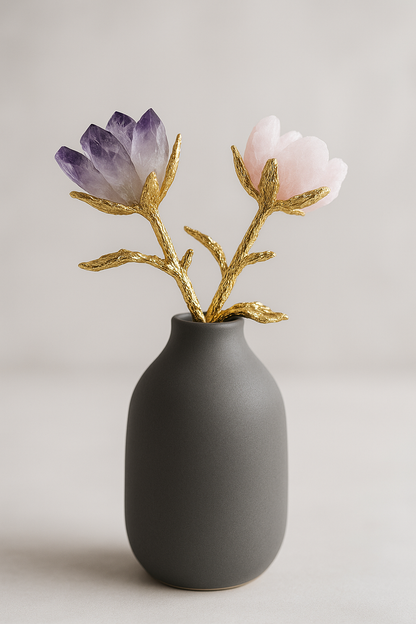 Zenaura Kristallrose – Handgefertigtes Dekoratives Element 1