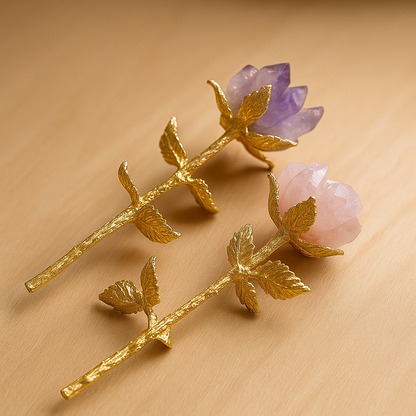 Zenaura Kristallrose – Handgefertigtes Dekoratives Element 2