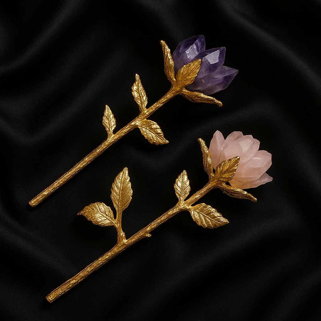 Zenaura Kristallrose – Handgefertigtes Dekoratives Element 3