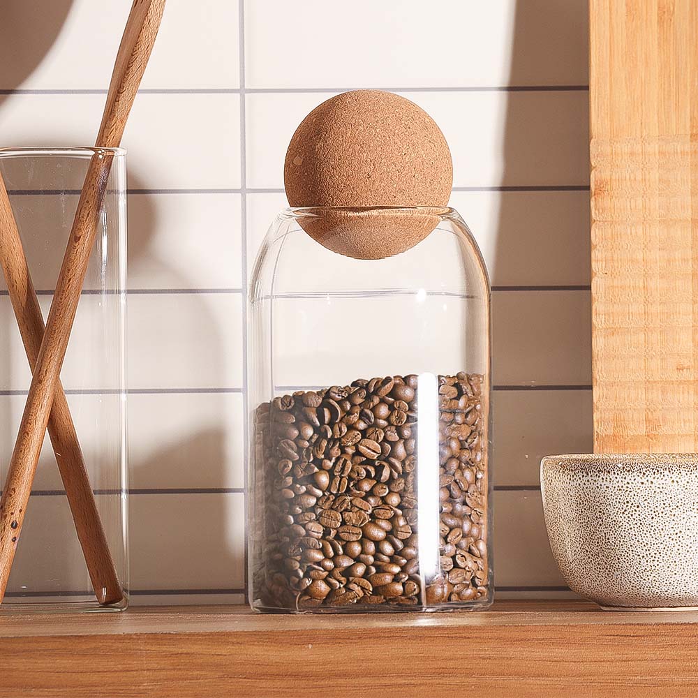 Zylindrisches Glasgefäß Mit Korkstopfen – Stilvolle Aufbewahrung Für Jede Einrichtung 0