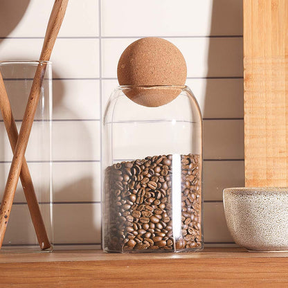 Zylindrisches Glasgefäß Mit Korkstopfen – Stilvolle Aufbewahrung Für Jede Einrichtung 0