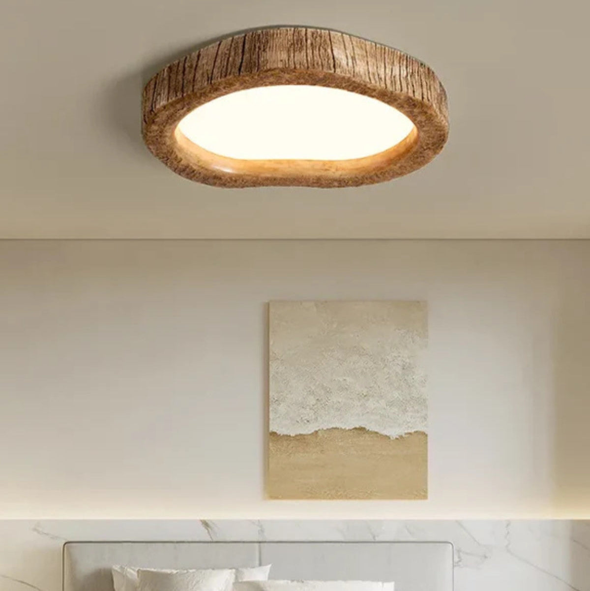 Ovale Deckenleuchte Holzoptik – Warme Beleuchtung mit Natürlicher Ausstrahlung