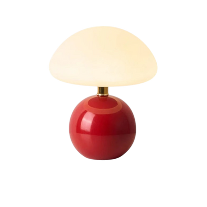 Tischlampe Kugelform Rot – Sanfte Lichtkuppel