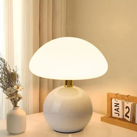 Tischlampe Kugelform Rot – Sanfte Lichtkuppel