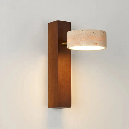 Dekorative Wandleuchte Steinholzsäule – Sanftes Lichtspiel