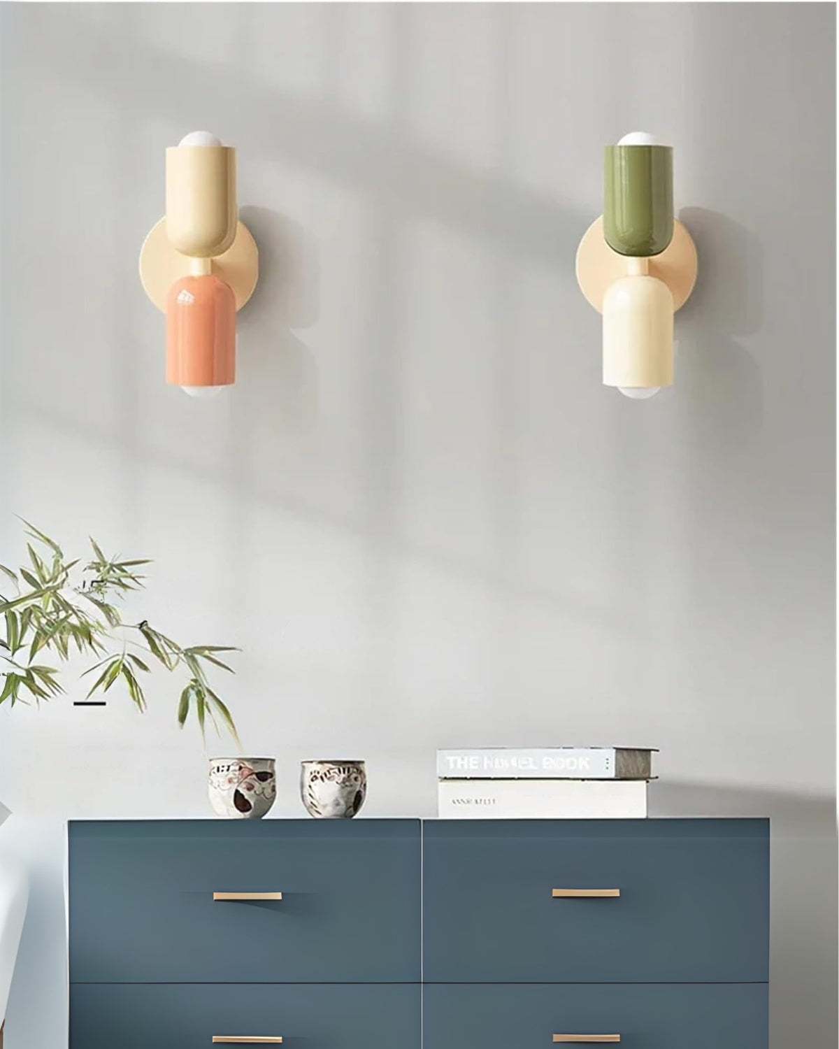 Bunte Rundkappen Wandleuchte – Zweiseitiger Lichtakzent