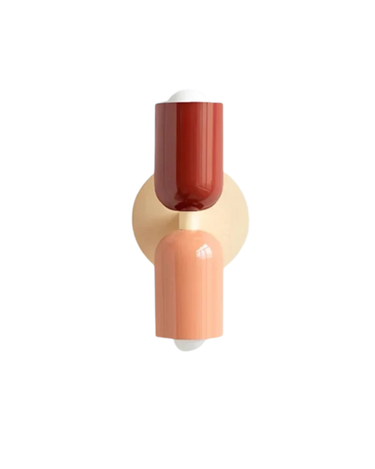 Bunte Rundkappen Wandleuchte – Zweiseitiger Lichtakzent