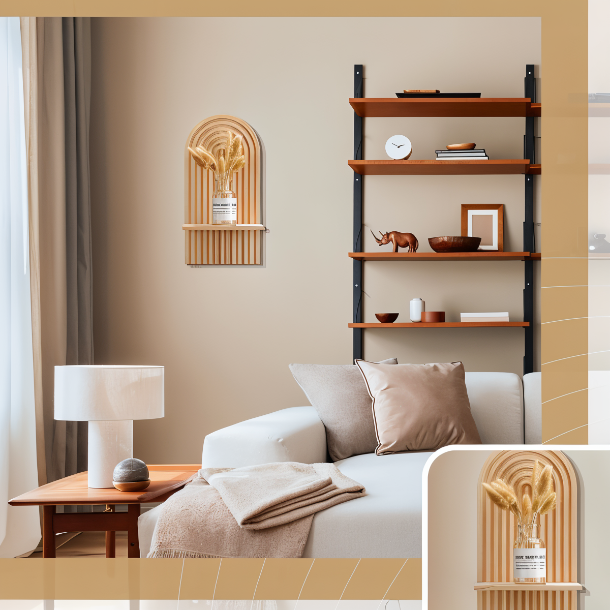 <strong>ARCHI WANDREGAL – Stilvolles Minimalistisches Holzregal</strong> 2