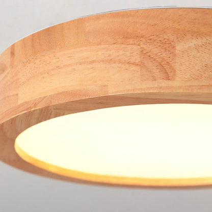 <strong>Einfache Runde Deckenleuchte</strong> – Stilvolle Holzlampe für Vielseitige Anwendungen 3