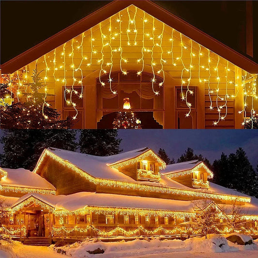 <strong>Eiszapfen Lichtervorhang</strong> – Festliche Beleuchtung für Jeden Anlass 0