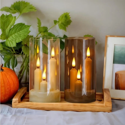 <strong>Flammenlose LED-Kerzen mit 3 Dochten</strong> – Sanftes Flackern für Gemütlichkeit 4