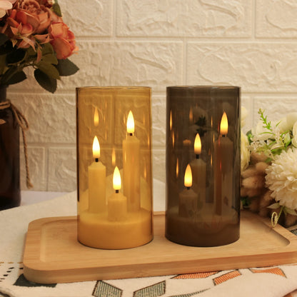 <strong>Flammenlose LED-Kerzen mit 3 Dochten</strong> – Sanftes Flackern für Gemütlichkeit 5