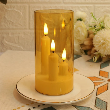 <strong>Flammenlose LED-Kerzen mit 3 Dochten</strong> – Sanftes Flackern für Gemütlichkeit 6