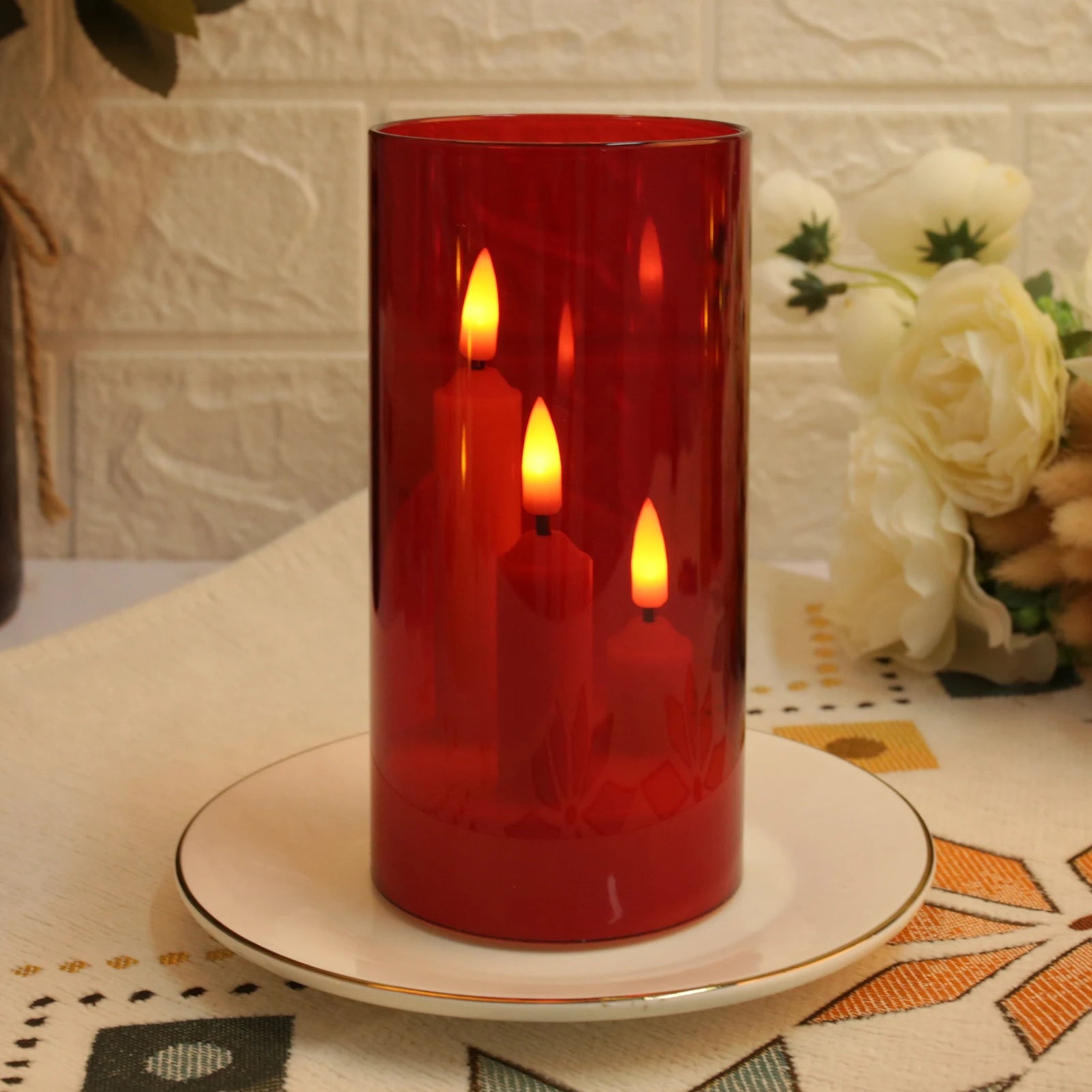 <strong>Flammenlose LED-Kerzen mit 3 Dochten</strong> – Sanftes Flackern für Gemütlichkeit 9