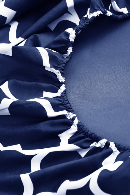 <strong>Geometrisches Spannbettlaken Blau</strong> – Hochwertiger Komfort für Ihr Schlafzimmer 4