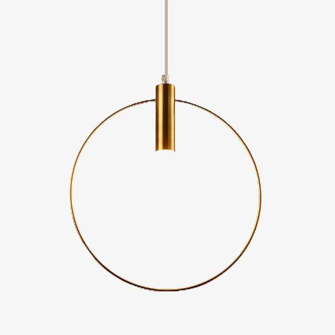 <strong>Goldene LED-Pendelleuchte Runde Form</strong> – Elegante Lichtgestaltung für Ihr Zuhause 0
