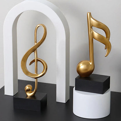 <strong>Goldene Musiker-Noten-Skulptur</strong> – Elegante Musiksymbol-Dekoration für Ihr Zuhause 4